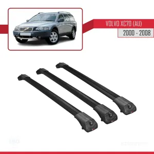 Volvo XC70 (AU) 2000-2008 Arası ile uyumlu ACE-1 Ara Atkı Tavan Barı SİYAH 3 ADET BAR thumb 3