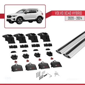 Volvo XC40 (Hybrid) 2020 ve Sonrası ile uyumlu ACE-2 Ara Atkı Tavan Barı GRİ thumb 5