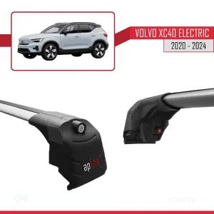 Volvo XC40 (Elektrikli) 2020 ve Sonrası ile uyumlu ACE-2 Ara Atkı Tavan Barı GRİ thumb 3