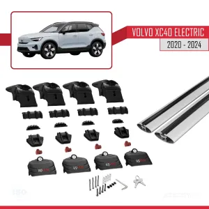 Volvo XC40 (Elektrikli) 2020 ve Sonrası ile uyumlu ACE-2 Ara Atkı Tavan Barı GRİ thumb 5