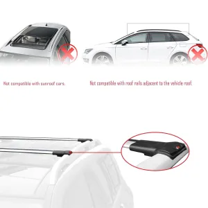 Volvo V70 2008-2016 Arası ile uyumlu FLY Model Ara Atkı Tavan Barı GRİ thumb 2