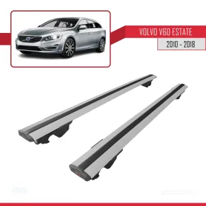 Volvo V60 SW / Estate 2010-2018 Arası ile uyumlu HOOK Model Anahtar Kilitli Ara Atkı Tavan Barı GRİ thumb 4