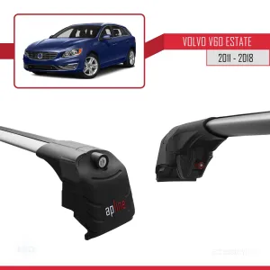 Volvo V60 ESTATE 2011-2018 Arası ile uyumlu ACE-2 Ara Atkı Tavan Barı GRİ thumb 4