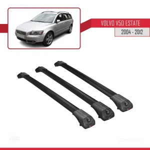 Volvo V50 Estate 2004-2012 Arası ile uyumlu ACE-1 Ara Atkı Tavan Barı SİYAH 3 ADET BAR thumb 3