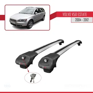 Volvo V50 Estate 2004-2012 Arası ile uyumlu ACE-1 Ara Atkı Tavan Barı GRİ thumb 4