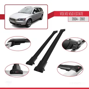 Volvo V50 2004-2012 Arası ile uyumlu Fly Model Ara Atkı Tavan Barı SİYAH thumb 5