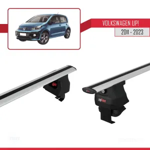 Volkswagen Up! 2011-2023 Arası ile uyumlu ACE-4 Ara Atkı Tavan Barı GRİ thumb 3