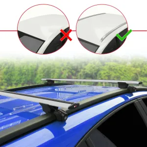 Volkswagen T-Roc 2017 ve Sonrası ile uyumlu HOOK Model Anahtar Kilitli Ara Atkı Tavan Barı GRİ thumb 2