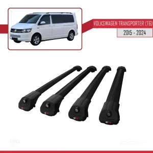 Volkswagen Transporter (T6) 2015 ve Sonrası ile uyumlu ACE-1 Ara Atkı Tavan Barı SİYAH 4 ADET BAR thumb 4