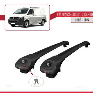 Volkswagen Transporter (T5) 2003-2015 Arası ile uyumlu ACE-1 Ara Atkı Tavan Barı SİYAH thumb 4