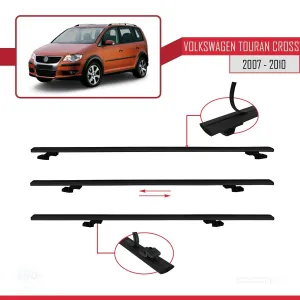 Volkswagen Touran CROSS 2007-2010 Arası ile uyumlu Basic Model Ara Atkı Tavan Barı SİYAH 3 ADET thumb 5