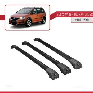 Volkswagen Touran CROSS 2007-2010 Arası ile uyumlu ACE-1 Ara Atkı Tavan Barı SİYAH 3 ADET BAR thumb 3