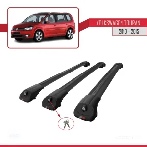 Volkswagen Touran 2010-2015 Arası ile uyumlu ACE-1 Ara Atkı Tavan Barı SİYAH 3 ADET BAR thumb 4