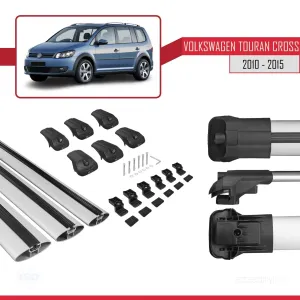 Volkswagen Touran 2010-2015 Arası ile uyumlu ACE-1 Ara Atkı Tavan Barı GRİ 3 ADET BAR thumb 5