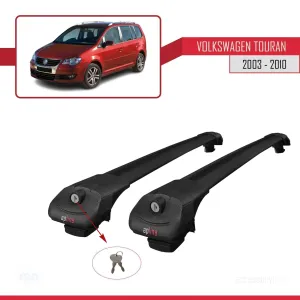 Volkswagen Touran 2003-2010 Arası ile uyumlu ACE-1 Ara Atkı Tavan Barı SİYAH thumb 4
