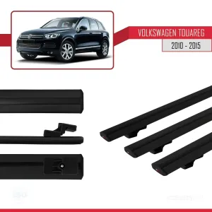 Volkswagen Touareg 2010-2015 Arası ile uyumlu Basic Model Ara Atkı Tavan Barı SİYAH 3 ADET thumb 3