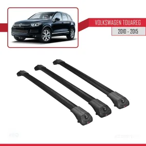 Volkswagen Touareg 2010-2015 Arası ile uyumlu ACE-1 Ara Atkı Tavan Barı SİYAH 3 ADET BAR thumb 3