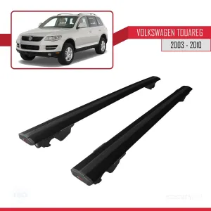Volkswagen Touareg 2003-2010 Arası ile uyumlu HOOK Model Anahtar Kilitli Ara Atkı Tavan Barı SİYAH thumb 4