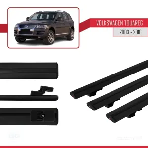 Volkswagen Touareg 2003-2010 Arası ile uyumlu Basic Model Ara Atkı Tavan Barı SİYAH 3 ADET thumb 3