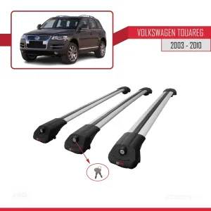 Volkswagen Touareg 2003-2010 Arası ile uyumlu ACE-1 Ara Atkı Tavan Barı GRİ 3 ADET BAR thumb 4