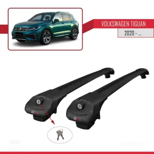 Volkswagen Tiguan 2020-2023 Arası ile uyumlu ACE-1 Ara Atkı Tavan Barı SİYAH thumb 4