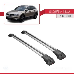 Volkswagen Tiguan 2016-2020 Arası ile uyumlu ACE-1 Ara Atkı Tavan Barı GRİ thumb 3