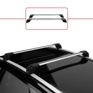 Volkswagen Tiguan 2007-2016 Arası ile uyumlu ACE-2 Ara Atkı Tavan Barı GRİ thumb 2