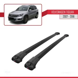 Volkswagen Tiguan 2007-2016 Arası ile uyumlu ACE-1 Ara Atkı Tavan Barı SİYAH thumb 3