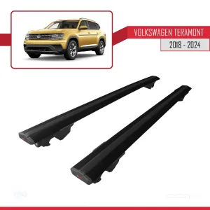 Volkswagen Teramont 2018 ve Sonrası ile uyumlu HOOK Model Anahtar Kilitli Ara Atkı Tavan Barı SİYAH thumb 4