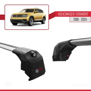Volkswagen Teramont 2018 ve Sonrası ile uyumlu ACE-2 Ara Atkı Tavan Barı GRİ thumb 5