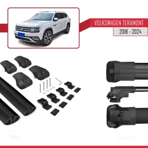 Volkswagen Teramont 2018 ve Sonrası ile uyumlu ACE-1 Ara Atkı Tavan Barı SİYAH thumb 5