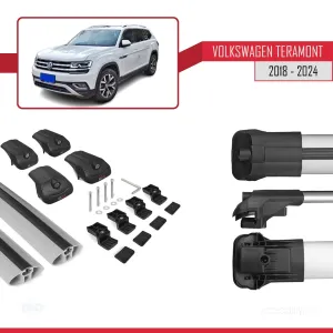 Volkswagen Teramont 2018 ve Sonrası ile uyumlu ACE-1 Ara Atkı Tavan Barı GRİ thumb 5