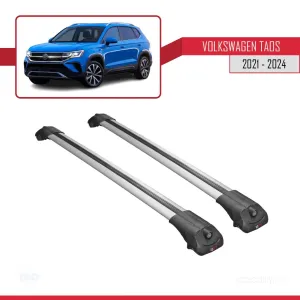 Volkswagen Taos 2021 ve Sonrası ile uyumlu ACE-1 Ara Atkı Tavan Barı GRİ thumb 3