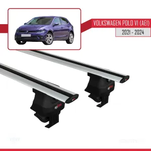 Volkswagen Polo VI (AE1) 2021 ve Sonrası ile uyumlu ACE-4 Ara Atkı Tavan Barı GRİ thumb 3