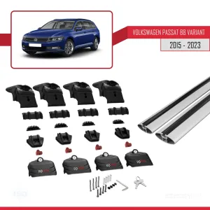 Volkswagen Passat VARIANT (B8) 2015-2023 Arası ile uyumlu ACE-2 Ara Atkı Tavan Barı GRİ thumb 5