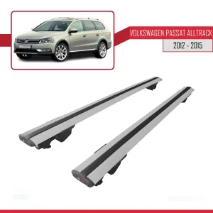 Volkswagen Passat ALLTRACK 2012-2015 Arası ile uyumlu HOOK Model Anahtar Kilitli Ara Atkı Tavan Barı GRİ thumb 4