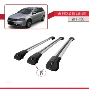 Volkswagen Passat (B7) VARIANT 2010-2015 Arası ile uyumlu ACE-1 Ara Atkı Tavan Barı GRİ 3 ADET BAR thumb 4