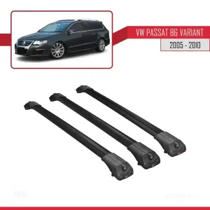 Volkswagen Passat (B6) VARIANT 2005-2010 Arası ile uyumlu ACE-1 Ara Atkı Tavan Barı SİYAH 3 ADET BAR thumb 3