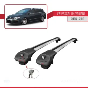 Volkswagen Passat (B6) VARIANT 2005-2010 Arası ile uyumlu ACE-1 Ara Atkı Tavan Barı GRİ thumb 4