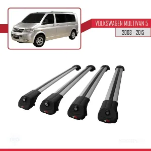 Volkswagen Multivan (T5) 2003-2015 Arası ile uyumlu ACE-1 Ara Atkı Tavan Barı GRİ 4 ADET BAR thumb 4