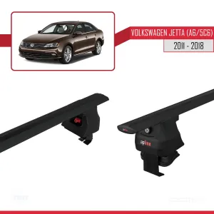 Volkswagen Jetta (A6/5C6) 2011-2018 Arası ile uyumlu ACE-4 Ara Atkı Tavan Barı SİYAH thumb 5