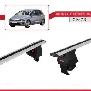 Volkswagen Golf VII (5G) Sport Van 2014-2019 Arası ile uyumlu ACE-4 Ara Atkı Tavan Barı GRİ thumb 3
