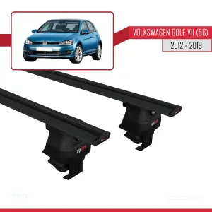 Volkswagen Golf VII (5G) 2012-2019 Arası ile uyumlu ACE-4 Ara Atkı Tavan Barı SİYAH thumb 4