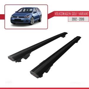 Volkswagen Golf VARIANT (MK7-5G) 2012-2019 Arası ile uyumlu HOOK Model Anahtar Kilitli Ara Atkı Tavan Barı SİYAH thumb 4