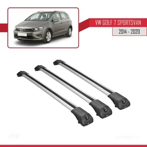 Volkswagen Golf 7 SPORTSVAN 2014-2020 Arası ile uyumlu ACE-1 Ara Atkı Tavan Barı GRİ 3 ADET BAR thumb 3