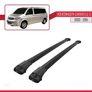 Volkswagen Caravelle (T5) 2003-2015 Arası ile uyumlu ACE-1 Ara Atkı Tavan Barı SİYAH thumb 3