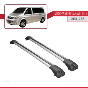 Volkswagen Caravelle (T5) 2003-2015 Arası ile uyumlu ACE-1 Ara Atkı Tavan Barı GRİ thumb 3