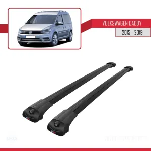 Volkswagen Caddy 2015-2019 Arası ile uyumlu ACE-1 Ara Atkı Tavan Barı SİYAH thumb 3