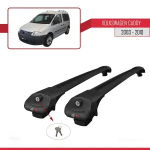 Volkswagen Caddy 2003-2010 Arası ile uyumlu ACE-1 Ara Atkı Tavan Barı SİYAH thumb 4