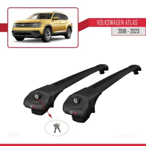 Volkswagen Atlas 2018-2023 ile uyumlu ACE-1 Ara Atkı Tavan Barı SİYAH thumb 4
